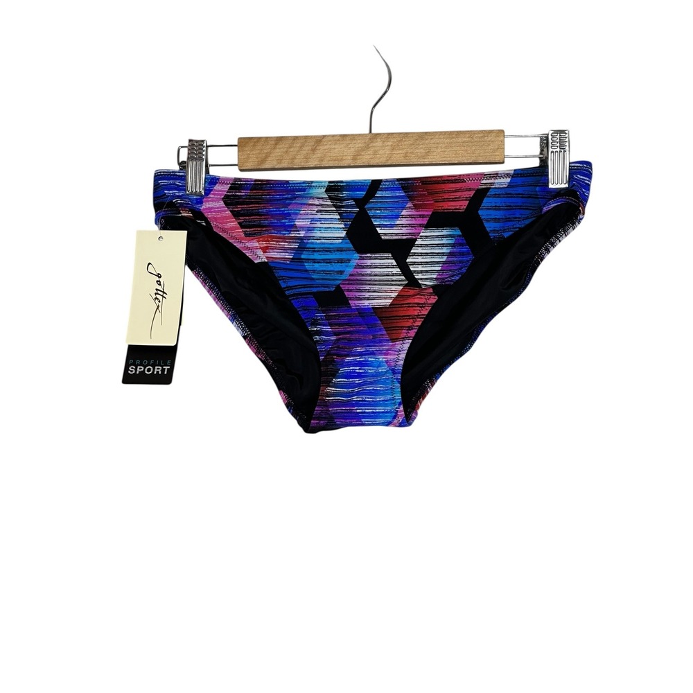 NWT Profile Sport by Gottex Womens Cosmos Bkini Bottom 10 UPF 50 Multicolored